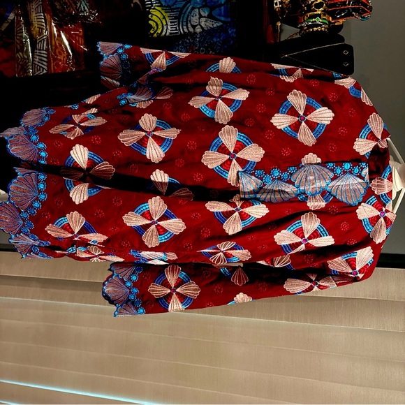 VTG African Nigeria Dashiki Kaftan Top Shirt and Pant Men - Picture 3 of 10